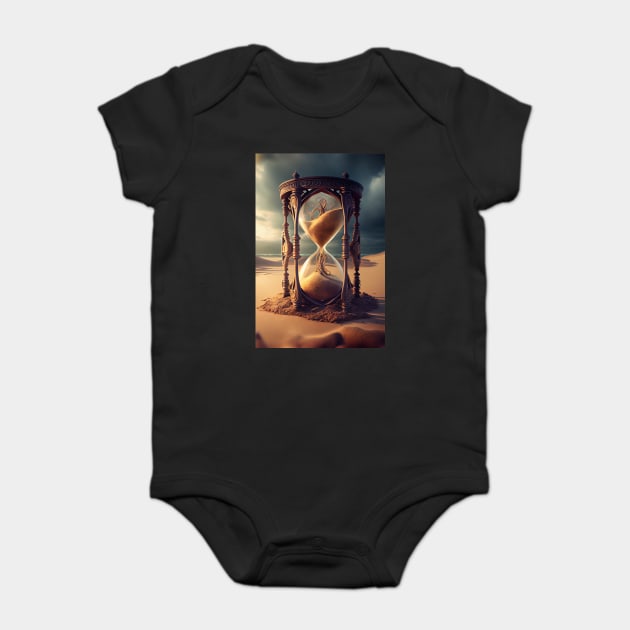 Timeless Struggle: The Woman in the Enormous Hourglass Time Turner Baby Bodysuit by Darksavage